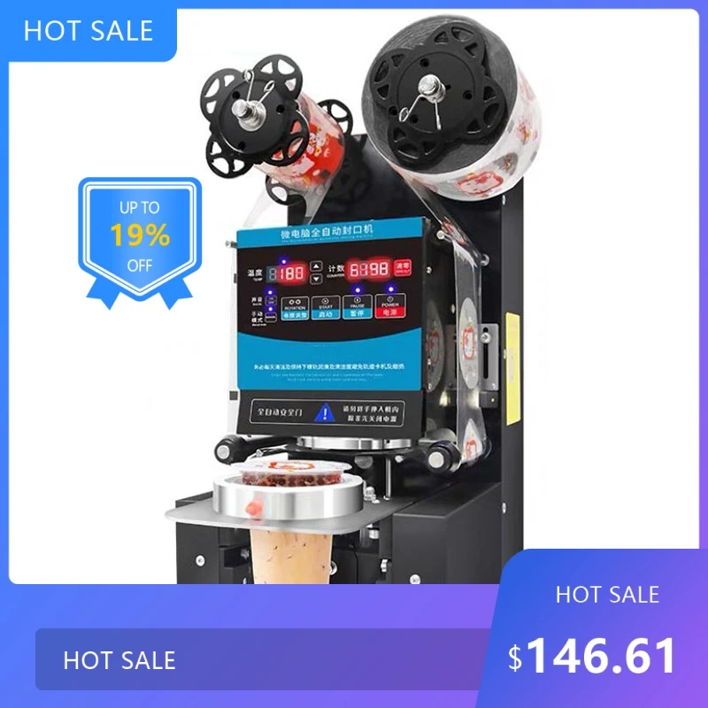725350W Automatic Cup Sealing Machine Electric Plastic Sealer for Paper Cups Milk Tea Food Bubble Tea Film Sealer
725350W Automatic Cup Sealing Machine Electric Plastic Sealer for Paper Cups Milk Tea Food Bubble Tea Film Sealer