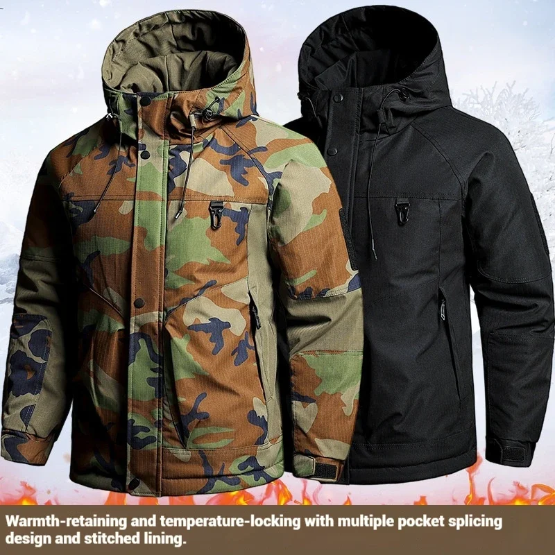 2025 Men's tactical camouflage jacket winter jacket thick warm work clothes outdoor combat coat windproof short cotton jacket
2025 Men's tactical camouflage jacket winter jacket thick warm work clothes outdoor combat coat windproof short cotton jacket
