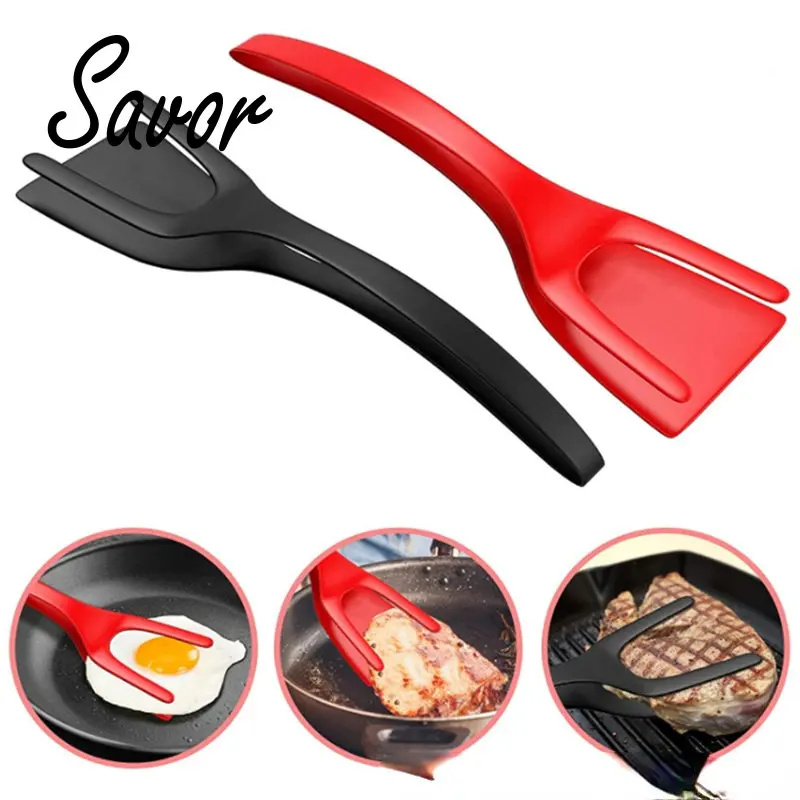 Two In One Silicone Frying Egg Spatula Pizza Steak Clip Function Shovel Flip Kitchen Tool Items
Two In One Silicone Frying Egg Spatula Pizza Steak Clip Function Shovel Flip Kitchen Tool Items