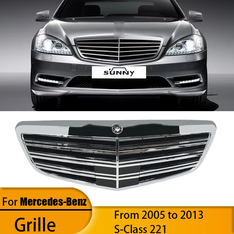 Suitable for 05-13 Mercedes-Benz S-Class W221 retrofit AMG grille center mesh retrofit S-Class center mesh Vertical bar grille
Suitable for 05-13 Mercedes-Benz S-Class W221 retrofit AMG grille center mesh retrofit S-Class center mesh Vertical bar grille