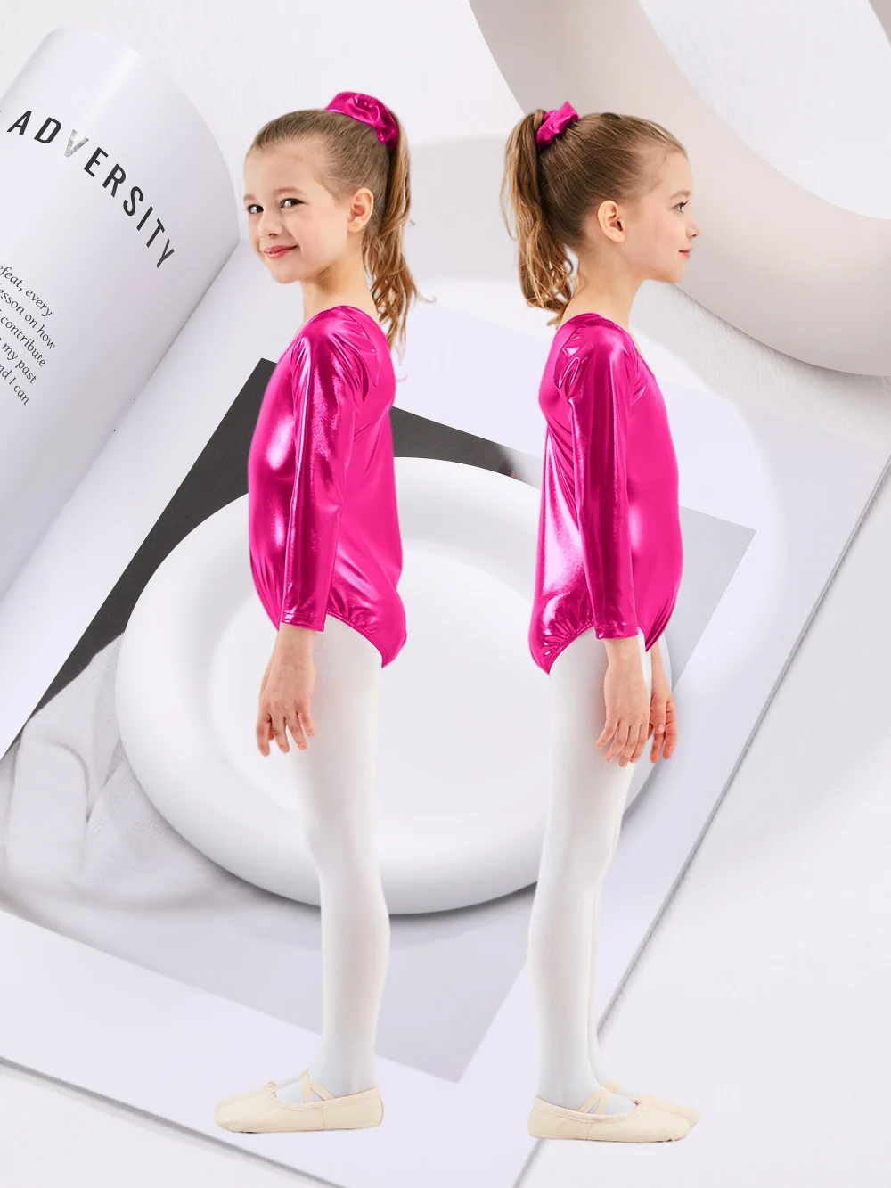 Metallic Leotard for Kids - Long - sleeved Ballet Dance Practice with Shiny Spandex Coated Dance costume
Metallic Leotard for Kids - Long - sleeved Ballet Dance Practice with Shiny Spandex Coated Dance costume