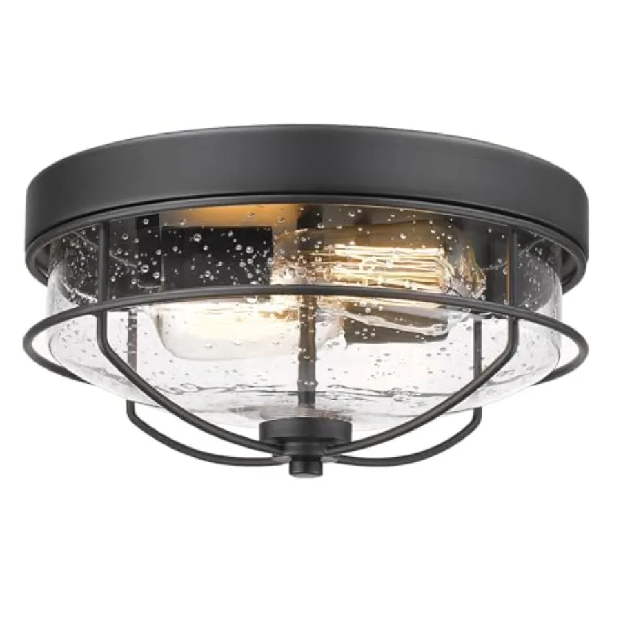 Flush Mount Ceiling Light Fixtures 2-Light Farmhouse Close to Ceiling Light Fixture with Seeded Glass Shade Sand Black Fish 5HT
Flush Mount Ceiling Light Fixtures 2-Light Farmhouse Close to Ceiling Light Fixture with Seeded Glass Shade Sand Black Fish 5HT