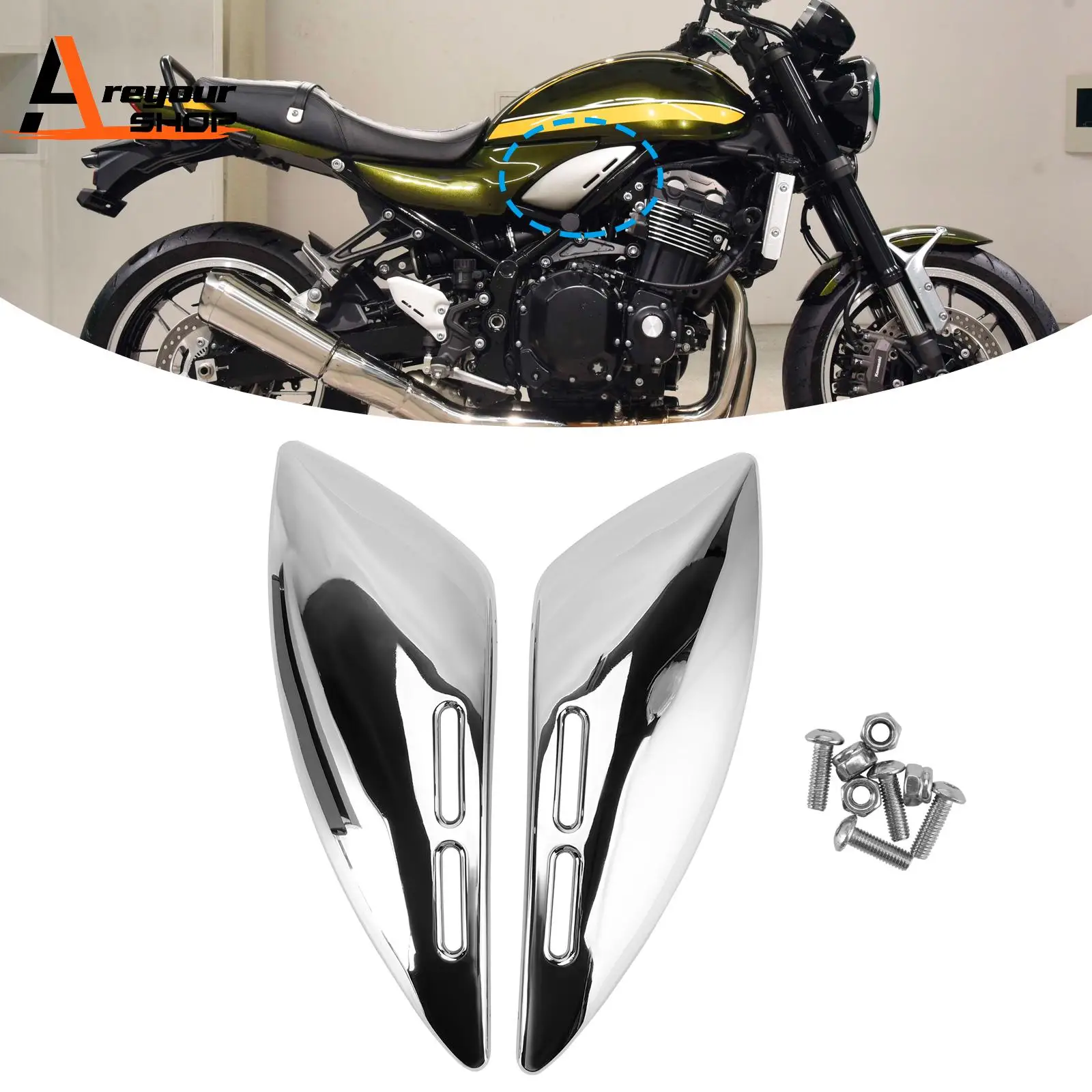 Gas Tank Side Cover Panel Fairing Cowl for Kawasaki Z900RS 2018-2024 Chrome
Gas Tank Side Cover Panel Fairing Cowl for Kawasaki Z900RS 2018-2024 Chrome