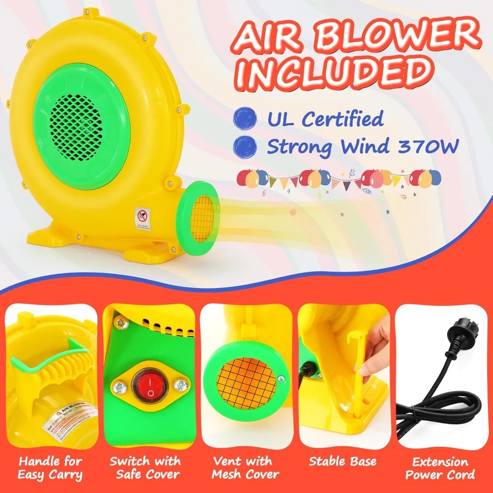 Bounce House for Kids 3-10, 12.6x9 FT Inflatable Bounce Castle with Obstacle Course for Kids, Large Jumping Area, Dual Slide,
Bounce House for Kids 3-10, 12.6x9 FT Inflatable Bounce Castle with Obstacle Course for Kids, Large Jumping Area, Dual Slide,