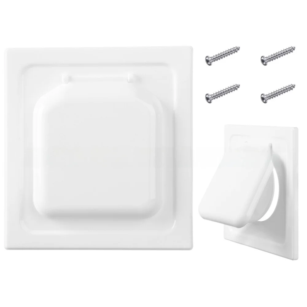 Plastic Dual Door Dryer Vent Cover Square Shape with Screws Exhaust Vent Covers Easy Install Air Circulation Ventilation Cover
Plastic Dual Door Dryer Vent Cover Square Shape with Screws Exhaust Vent Covers Easy Install Air Circulation Ventilation Cover