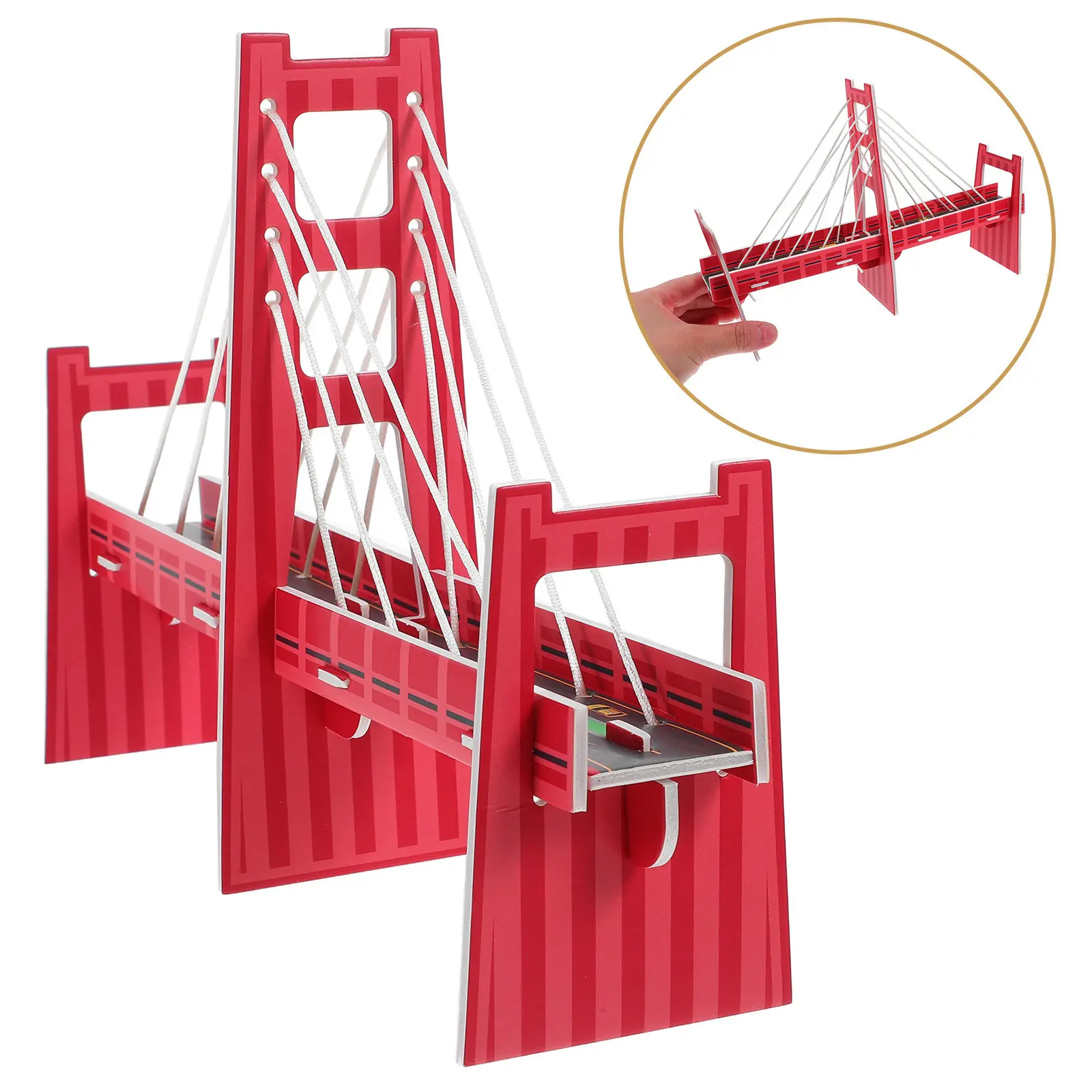 2Pcs Cable Stayed Bridge DIY Kit Kids Educational Science Experiment Project for Learning Science Toy
2Pcs Cable Stayed Bridge DIY Kit Kids Educational Science Experiment Project for Learning Science Toy