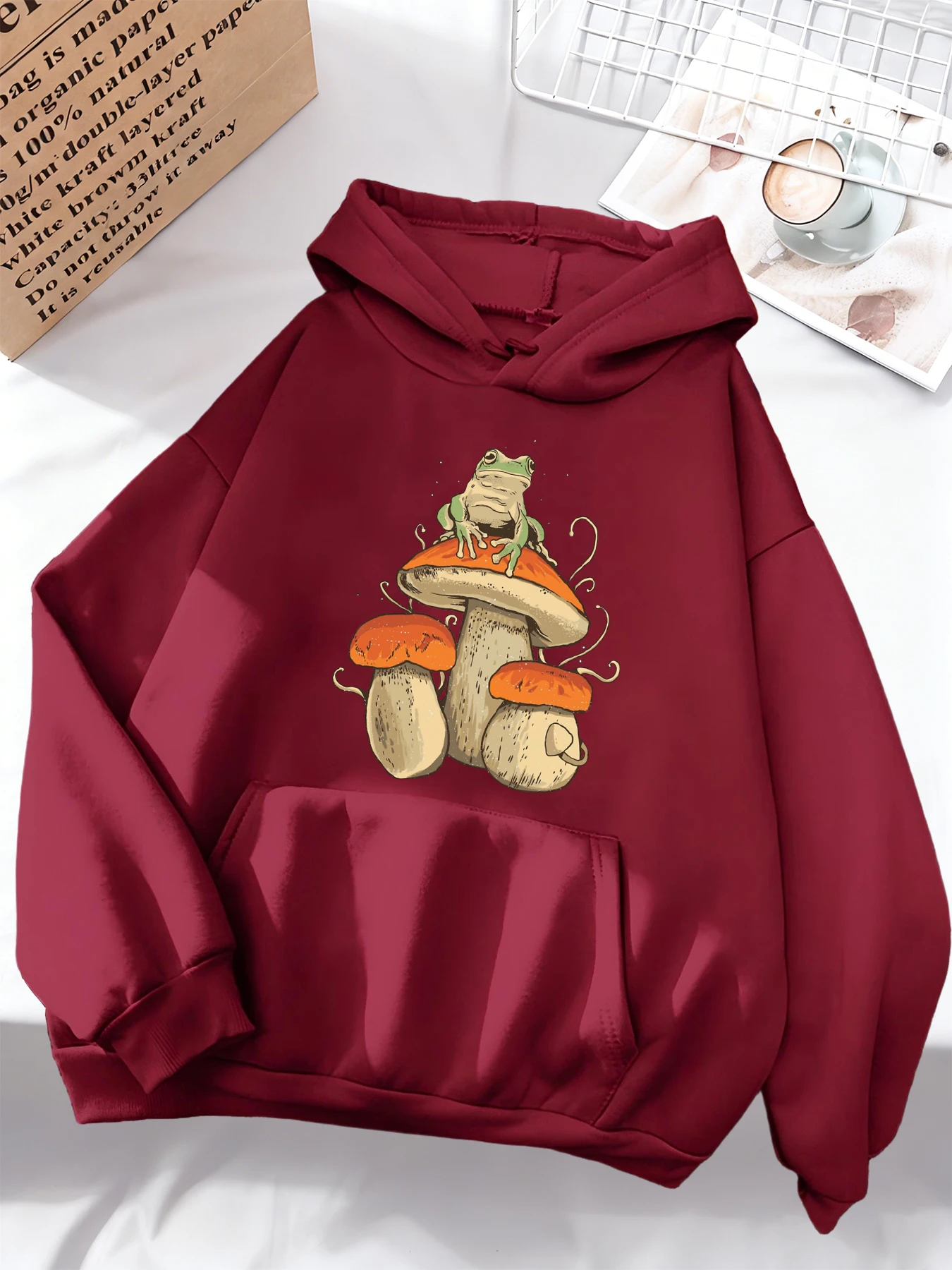 Женская толстовка с принтом в виде гриба и лягушки, осенние свободные толстовки, модная универсальная уличная одежда, флисовая толстовка с карманами для бега
Женская толстовка с принтом в виде гриба и лягушки, осенние свободные толстовки, модная универсальная уличная одежда, флисовая толстовка с карманами для бега