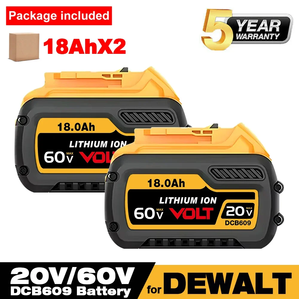 NEW DCB200 For Dewalt 60V DCB606 18000mAh 20V MAX Li-ion Battery DCB609 DCB205 DCB204 DCB206 DCB209 DCB182 Power Tool Battery
NEW DCB200 For Dewalt 60V DCB606 18000mAh 20V MAX Li-ion Battery DCB609 DCB205 DCB204 DCB206 DCB209 DCB182 Power Tool Battery