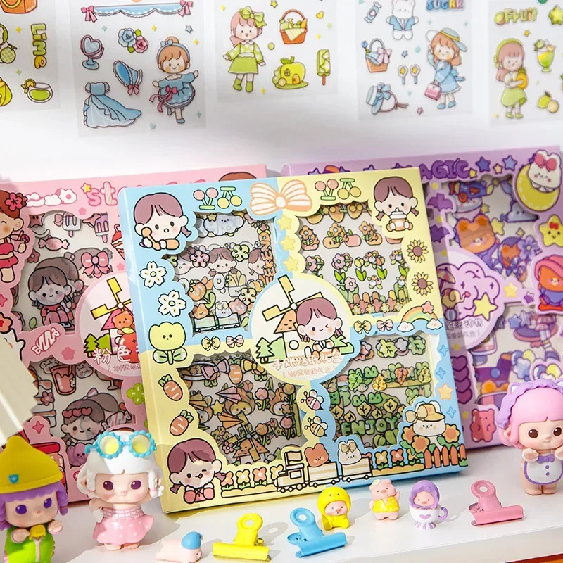 100Pcs Kawaii Stickers Handbook Cute Cartoon Pattern Stickers PET Waterproof Box Scrapbooking Stickers Stationery Supplies 
100Pcs Kawaii Stickers Handbook Cute Cartoon Pattern Stickers PET Waterproof Box Scrapbooking Stickers Stationery Supplies