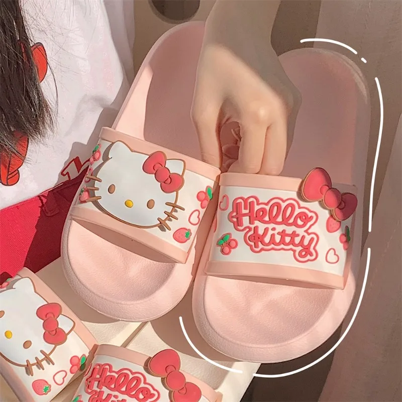 Cute Hello Kitty Summer Slippers for Women Kawaii Cartoon Sanrios Indoor Home Shoes Bathroom Non Slip Casual Girl Beach Sandals
Cute Hello Kitty Summer Slippers for Women Kawaii Cartoon Sanrios Indoor Home Shoes Bathroom Non Slip Casual Girl Beach Sandals