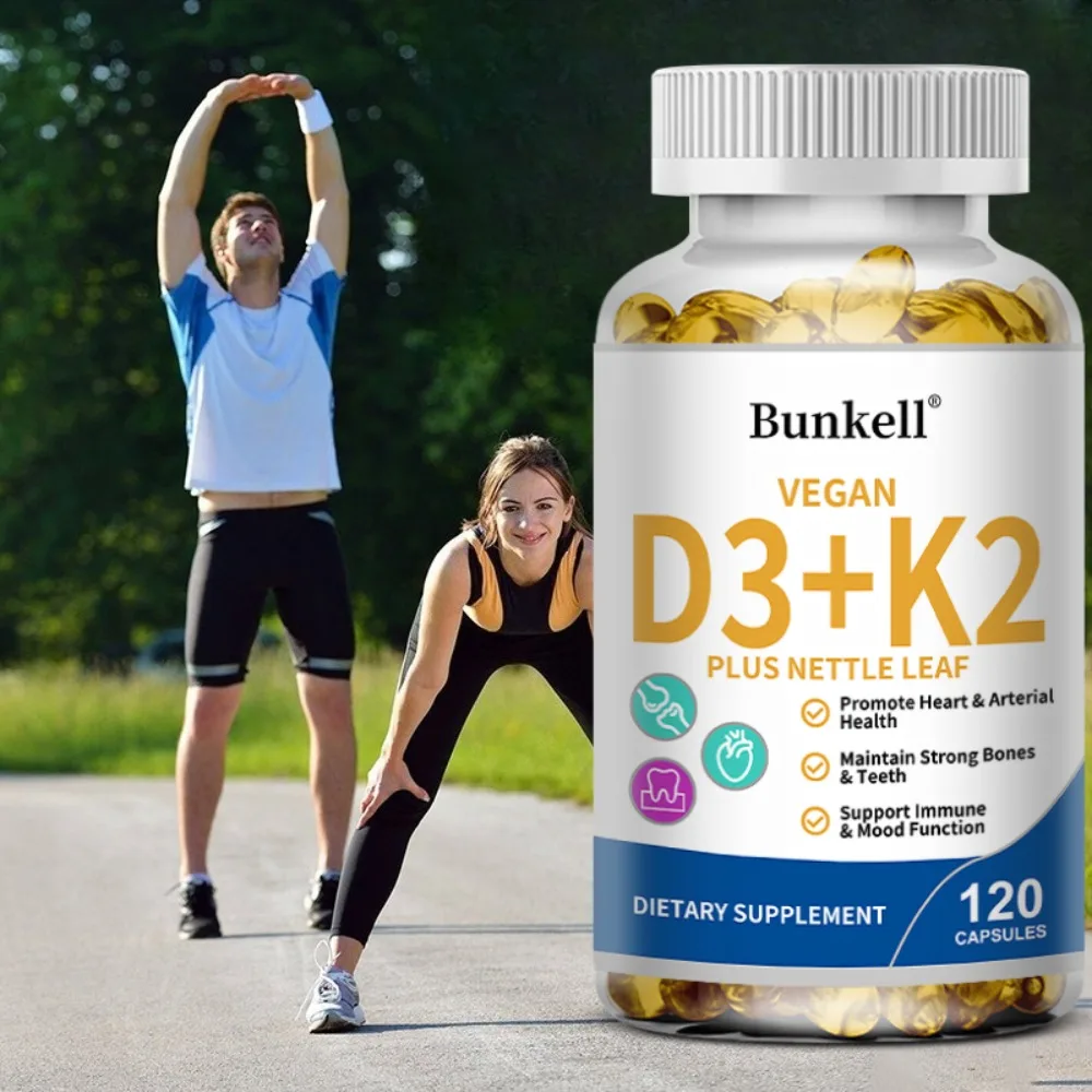 Vitamin D3 + K2 - Supports Circulation, for Bone, Joint, Teeth and Skin & Immune HealthSupplement, 120 Capsules
Vitamin D3 + K2 - Supports Circulation, for Bone, Joint, Teeth and Skin & Immune HealthSupplement, 120 Capsules