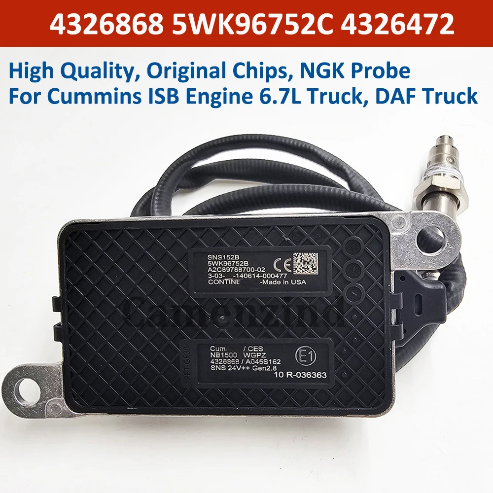 OEM 4326868 5WK96752C 4326472 4326868RX 4326869 для NGK Probe, датчик азота и кислорода NOX для двигателя Cummins 6,7 л, грузовика DAF
OEM 4326868 5WK96752C 4326472 4326868RX 4326869 для NGK Probe, датчик азота и кислорода NOX для двигателя Cummins 6,7 л, грузовика DAF