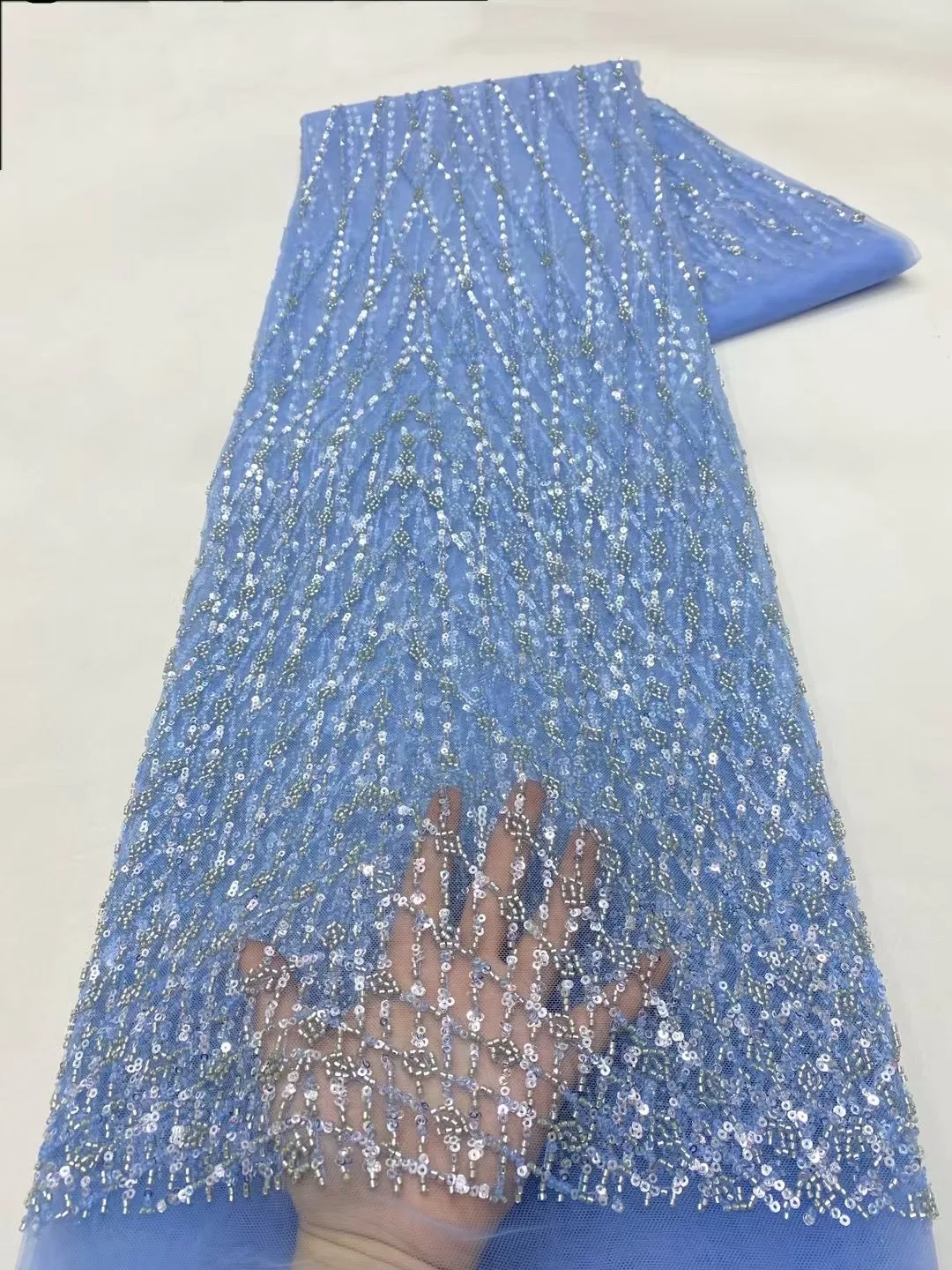 Luxury Purple Sequins Tube Beads Lace Fabric For Wedding 2025 New Design French African Tulle Mesh Lace For Evening Dress
Luxury Purple Sequins Tube Beads Lace Fabric For Wedding 2025 New Design French African Tulle Mesh Lace For Evening Dress