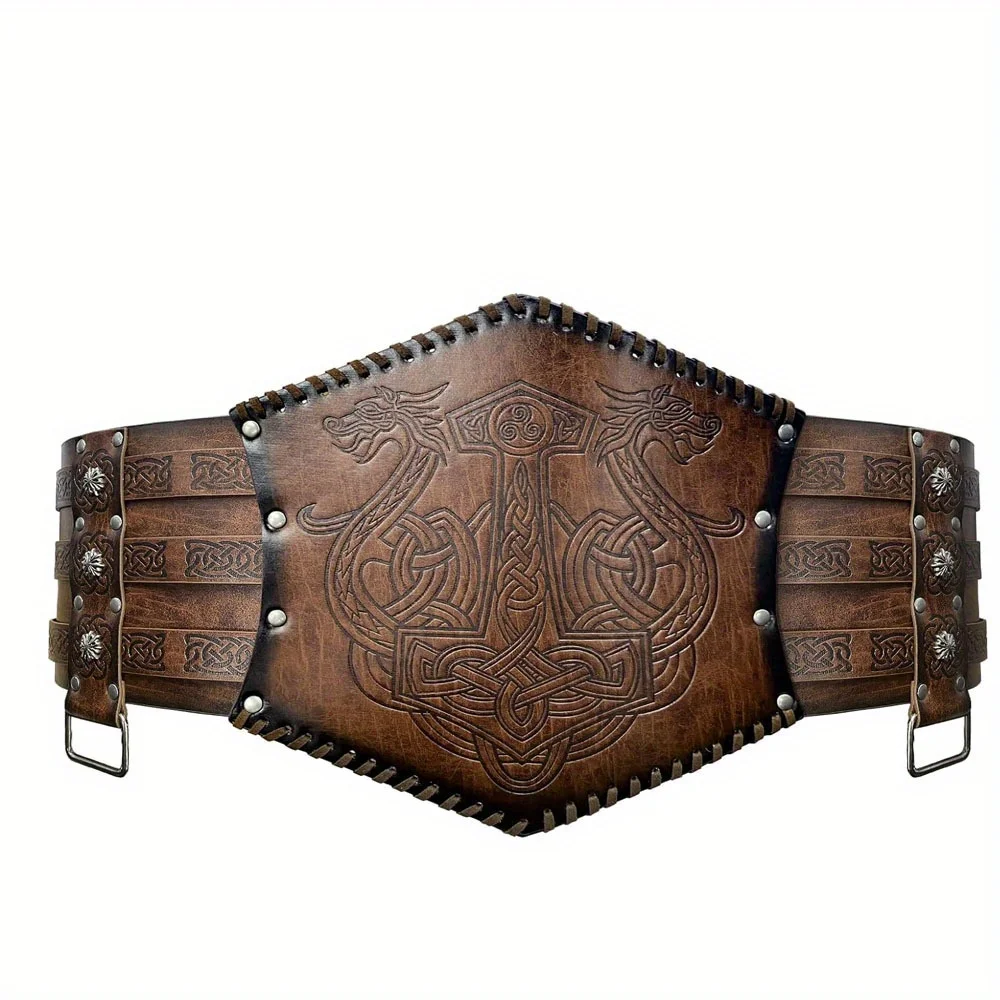 Viking Relief Waist Armor Nordic Synthetic Leather Broadband Medieval Knight Tight Corset Belt
Viking Relief Waist Armor Nordic Synthetic Leather Broadband Medieval Knight Tight Corset Belt