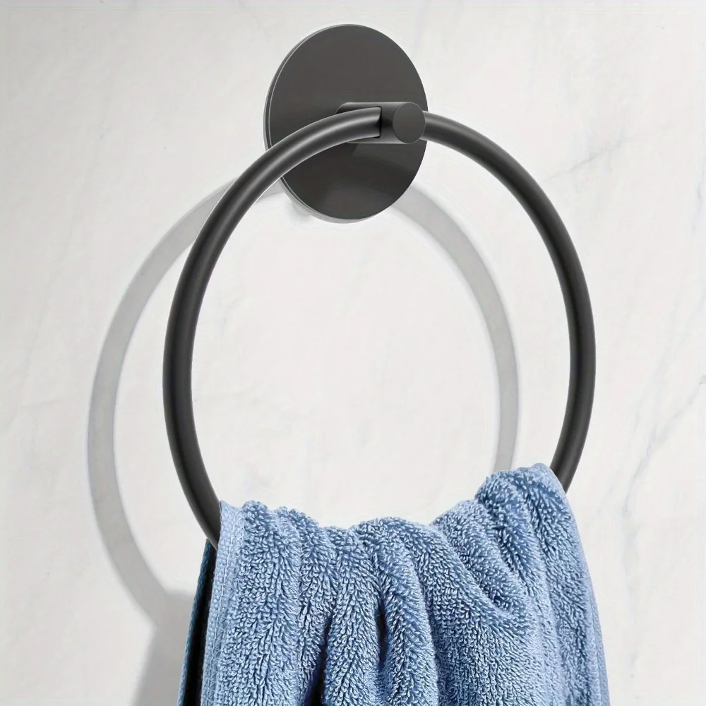 Simple Stainless Steel Bathroom Towel Ring, Adhesive Wall Mount Bath Towel Rack, Round Bathroom Storage Towel Holder
Simple Stainless Steel Bathroom Towel Ring, Adhesive Wall Mount Bath Towel Rack, Round Bathroom Storage Towel Holder