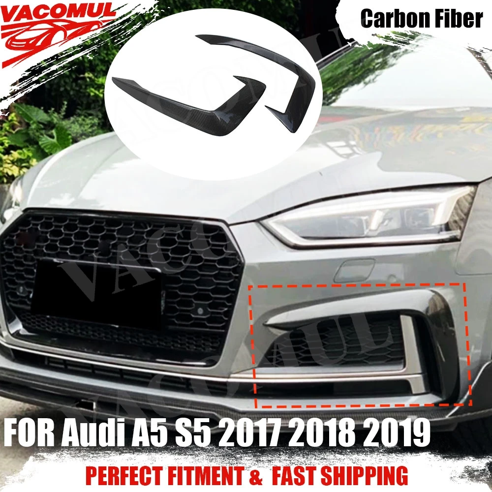 Передний бампер VACOMUL из настоящего углеродного волокна, противотуманные фары, накладки на брови для Audi A5 S5 2017 2018 2019, внешние аксессуары автомобиля FRP
Передний бампер VACOMUL из настоящего углеродного волокна, противотуманные фары, накладки на брови для Audi A5 S5 2017 2018 2019, внешние аксессуары автомобиля FRP