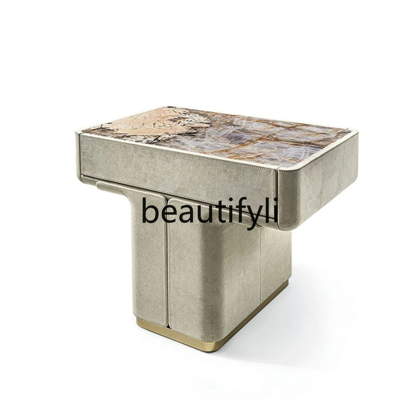 Italian light luxury bedside table bedroom home villa high-end modern design creative leather marble locker
Italian light luxury bedside table bedroom home villa high-end modern design creative leather marble locker