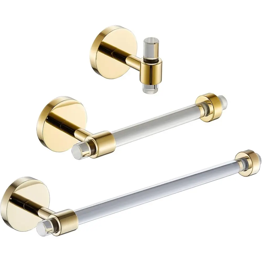 Bathroom Hardware Accessories Set - Wall Mounted Bath Towel Bar Set 3 Pieces
Bathroom Hardware Accessories Set - Wall Mounted Bath Towel Bar Set 3 Pieces