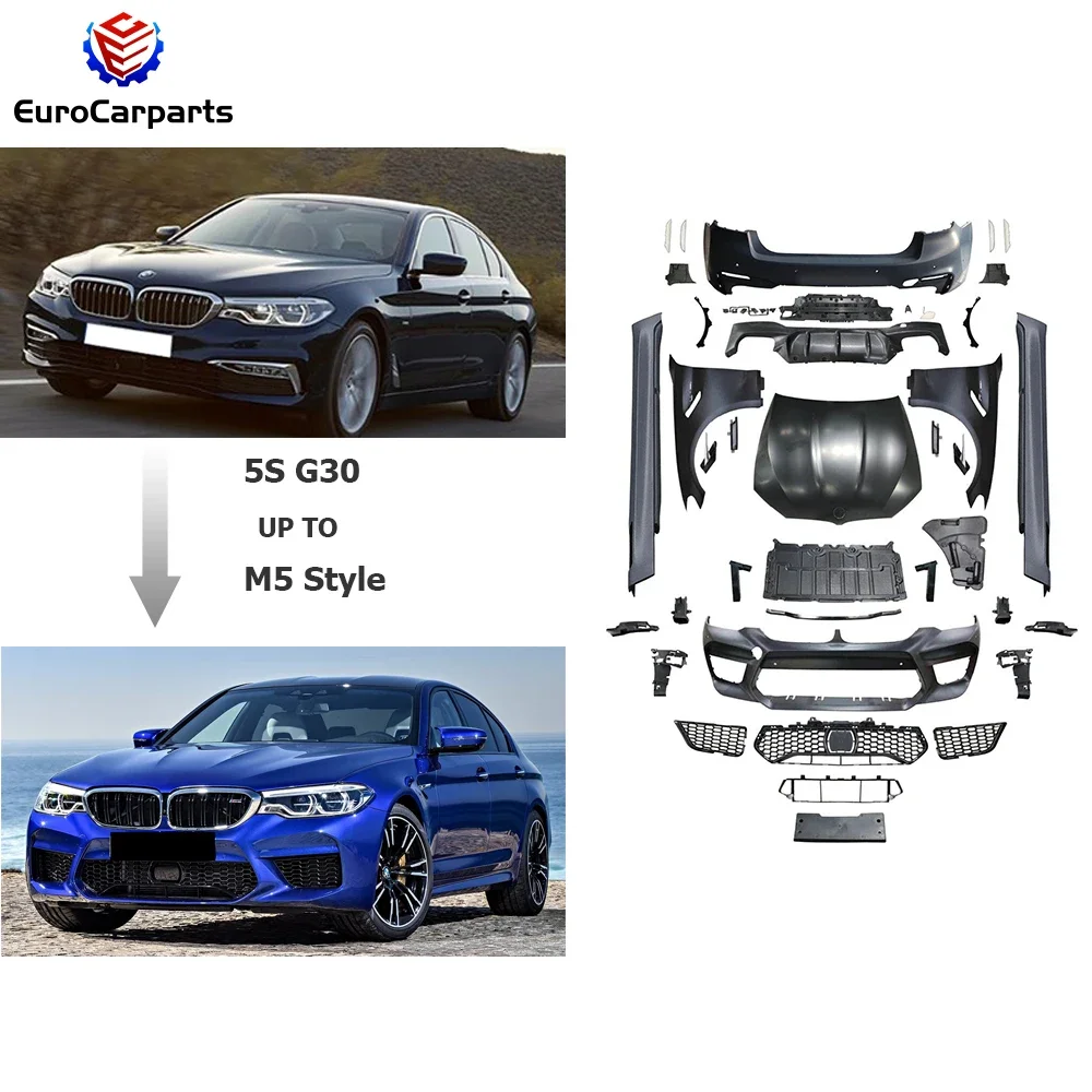 M5 Style body kit for 5 series G30 PP car accessories car bumpers hood fender ducts rear fenders auto tuning parts
M5 Style body kit for 5 series G30 PP car accessories car bumpers hood fender ducts rear fenders auto tuning parts