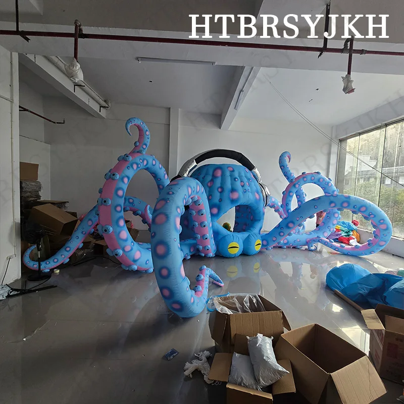 Надувная газовая модель синего осьминога, мульти-тента с улыбкой для наушников, торговый центр на открытом воздухе, держащий декоративный реквизит
Надувная газовая модель синего осьминога, мульти-тента с улыбкой для наушников, торговый центр на открытом воздухе, держащий декоративный реквизит