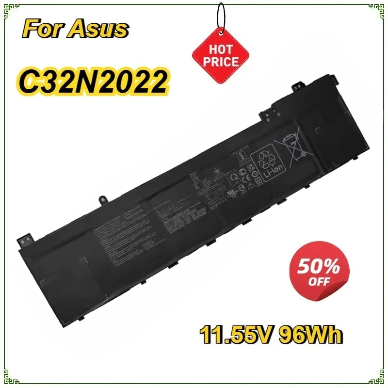 C32N2022 Laptop Battery for ASUS ZenBook Pro 15 OLED UM535QE VivoBook Pro 16 16X M7600RE N7600PC M7600QE 11.55V 96Wh
C32N2022 Laptop Battery for ASUS ZenBook Pro 15 OLED UM535QE VivoBook Pro 16 16X M7600RE N7600PC M7600QE 11.55V 96Wh