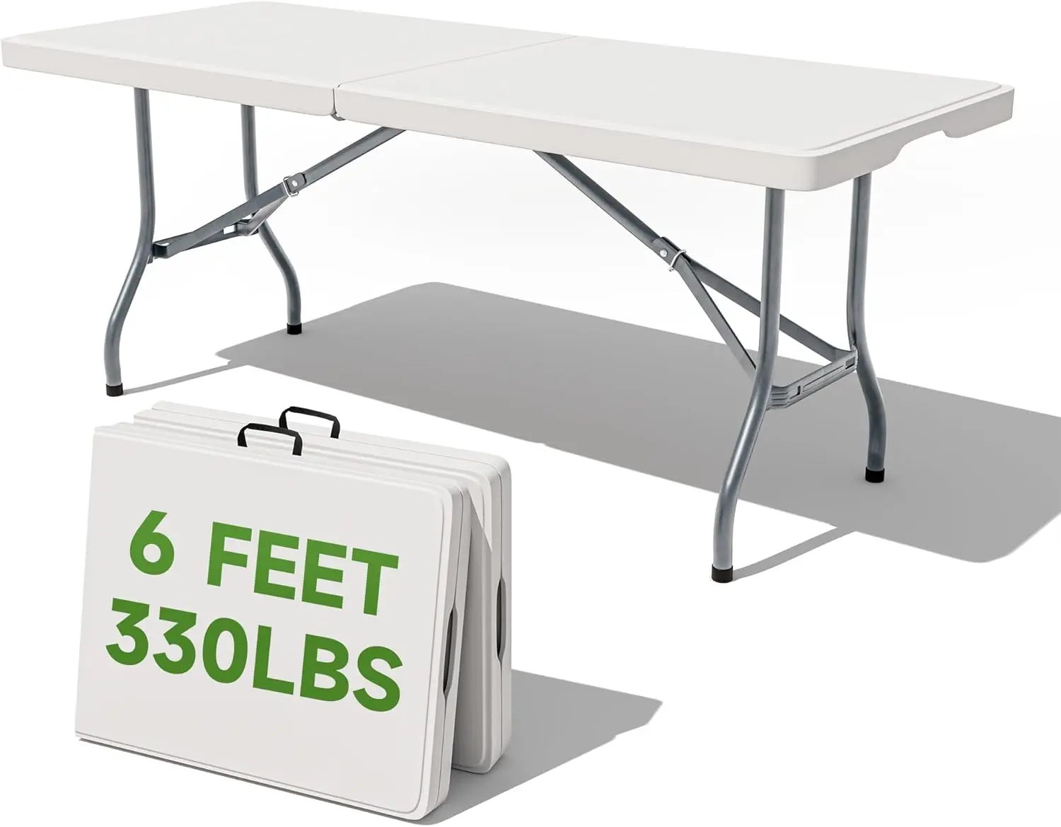 Heavy Duty 6ft Folding Table 330LBS Capacity, Portable for Camping Party Indoor Outdoor, 2 Pack
Heavy Duty 6ft Folding Table 330LBS Capacity, Portable for Camping Party Indoor Outdoor, 2 Pack