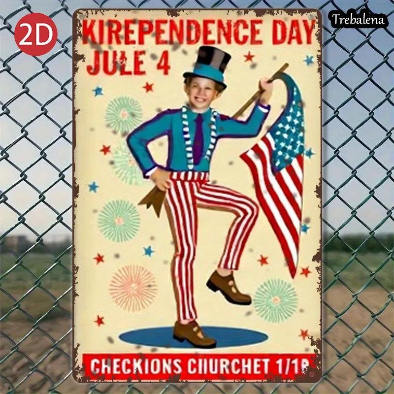 2D Flat, Metal Sign Wall Art Aluminum Painting "Retro Americana Independence Day Tin Sign
2D Flat, Metal Sign Wall Art Aluminum Painting "Retro Americana Independence Day Tin Sign