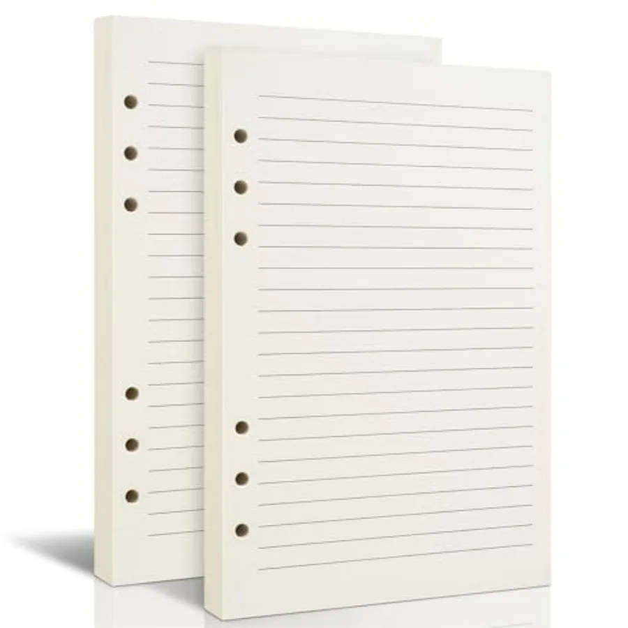 2 Packs A5 Refillable Paper for 6-Ring Binders, Planner, Traveller Journal, Notebook, Dairy - 8mm Ruled Filler Paper Insert, 80
2 Packs A5 Refillable Paper for 6-Ring Binders, Planner, Traveller Journal, Notebook, Dairy - 8mm Ruled Filler Paper Insert, 80