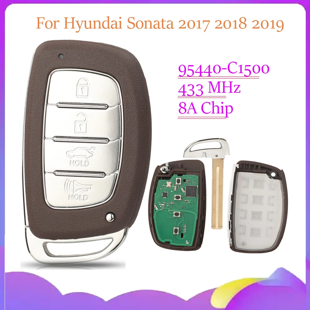 jingyuqin New 4B 433MHz 8A Chip Smart Remote Car Key FOB 95440-C1500/C1500NNA/C2500 CQOFD00120 For Hyundai Sonata 2017 2018 2019
jingyuqin New 4B 433MHz 8A Chip Smart Remote Car Key FOB 95440-C1500/C1500NNA/C2500 CQOFD00120 For Hyundai Sonata 2017 2018 2019