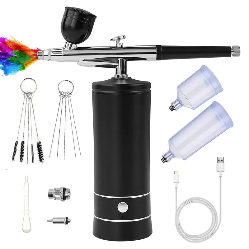 ABBY-Air Brush Kit With Compressor, Air Brush Rechargeable Portable High Pressure Air Brushes With 0.3Mm Nozzle
ABBY-Air Brush Kit With Compressor, Air Brush Rechargeable Portable High Pressure Air Brushes With 0.3Mm Nozzle