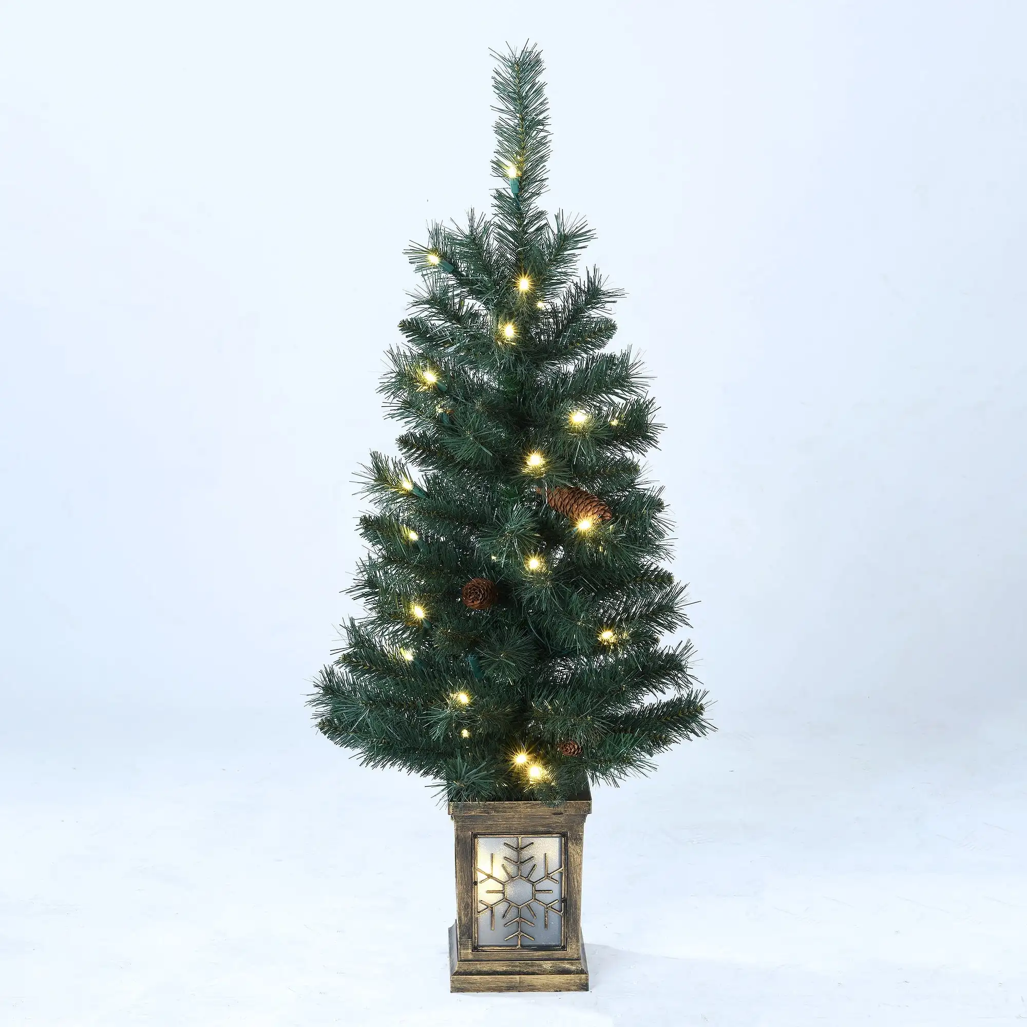 5-Piece Prelit Artificial Christmas Tree Entryway Set with Warm White LED Lights
5-Piece Prelit Artificial Christmas Tree Entryway Set with Warm White LED Lights