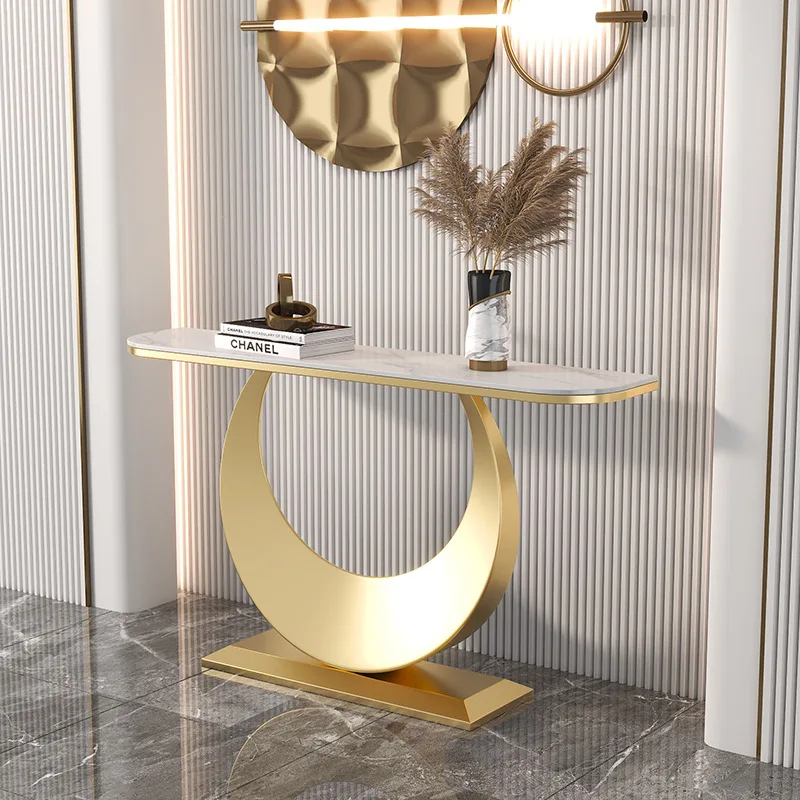 xx-Gold Metal Half-Moon Base Entrance Decoration Table Modern Living Room Furniture Corridor Corner Table^
xx-Gold Metal Half-Moon Base Entrance Decoration Table Modern Living Room Furniture Corridor Corner Table^