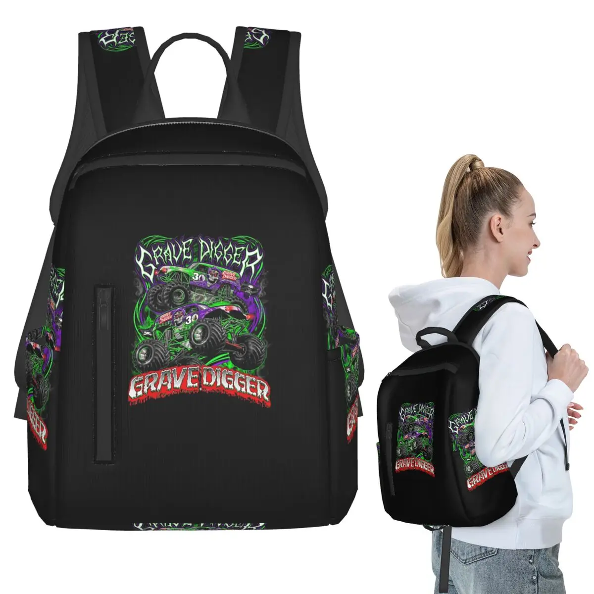 Monster Jam Grave Digger Monster Truck Art Fans Backpack Student BookBag Kids School Bag Computer Shoulder Bags Men Women
Monster Jam Grave Digger Monster Truck Art Fans Backpack Student BookBag Kids School Bag Computer Shoulder Bags Men Women
