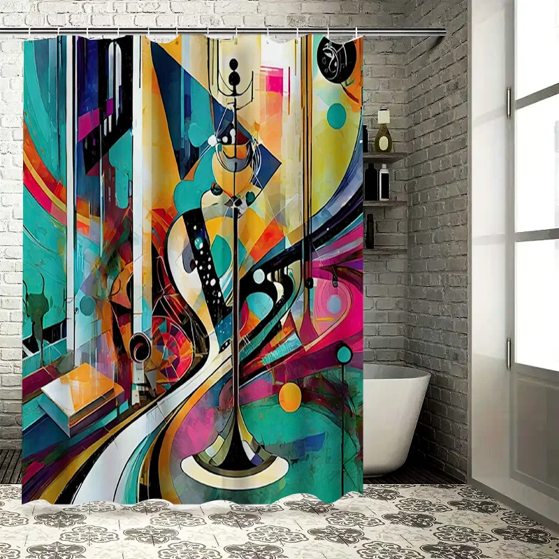 Красочная музыкальная нота, дизайн занавески для душа, удлиненный декор для ванны, украшение для дома
Красочная музыкальная нота, дизайн занавески для душа, удлиненный декор для ванны, украшение для дома