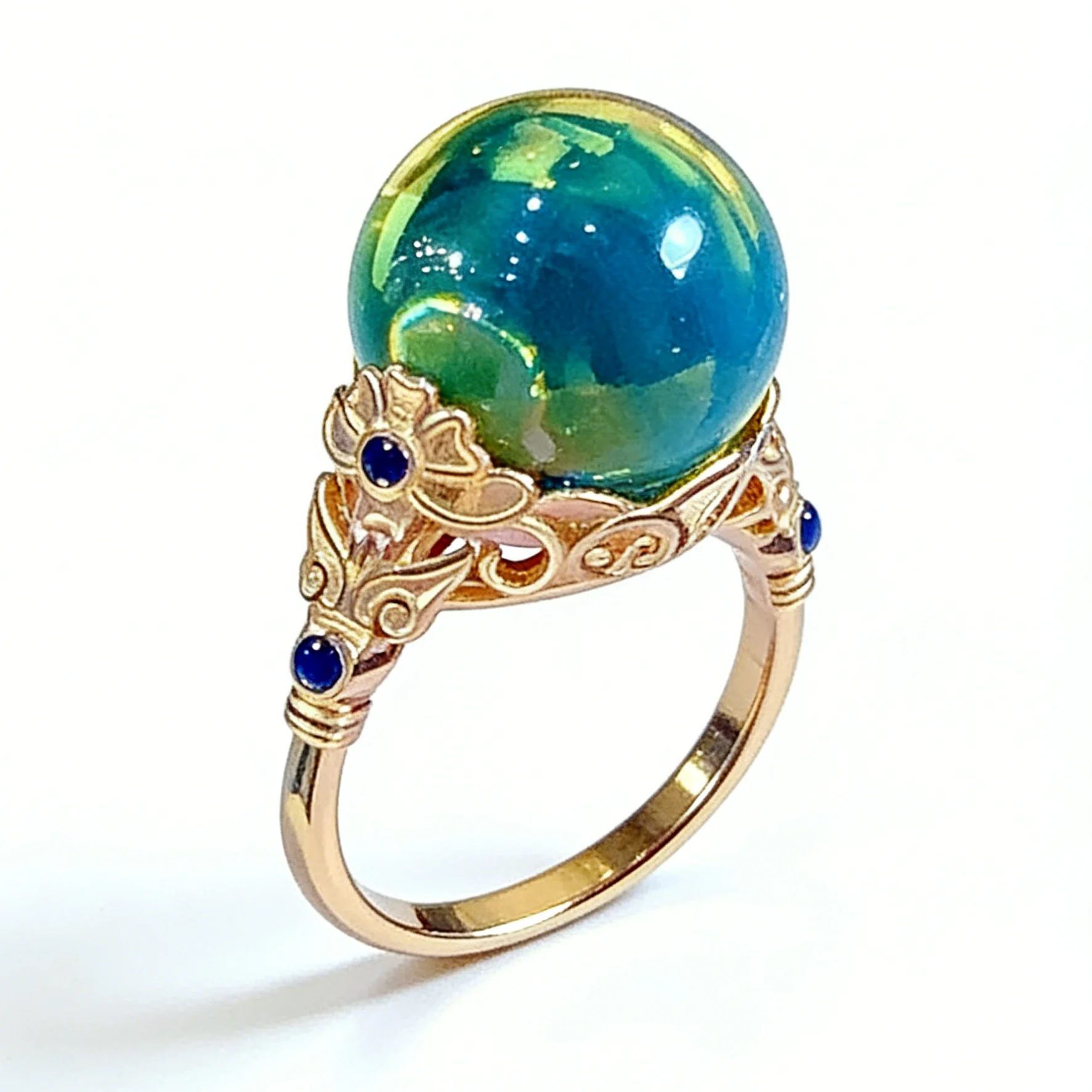 Pure Silver Ring with Natural Mexican Blue Amber 14mm Round Bead Court Style Hollow Vintage Jewelry for Wedding Party Date
Pure Silver Ring with Natural Mexican Blue Amber 14mm Round Bead Court Style Hollow Vintage Jewelry for Wedding Party Date