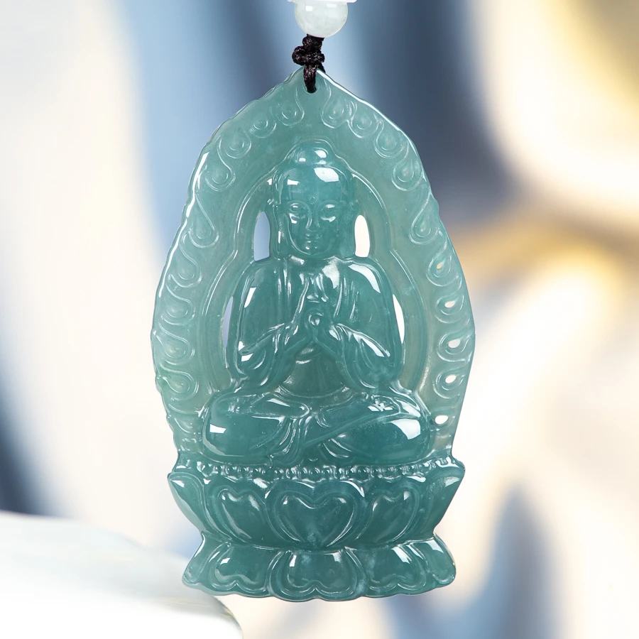 TIMESWIND Natural A-type Jade Blue Three-d Darirulai Buddha Blessing Men Necklace with Certificate
TIMESWIND Natural A-type Jade Blue Three-d Darirulai Buddha Blessing Men Necklace with Certificate