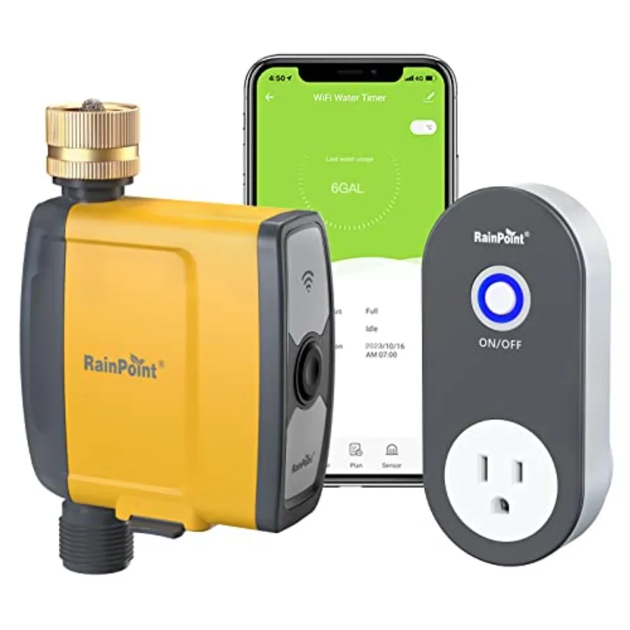 Smart WiFi Water Timer for Garden Hose with Brass Inlet Weather-Responsive Automatic Rain Delay APP and Voice Control Black
Smart WiFi Water Timer for Garden Hose with Brass Inlet Weather-Responsive Automatic Rain Delay APP and Voice Control Black