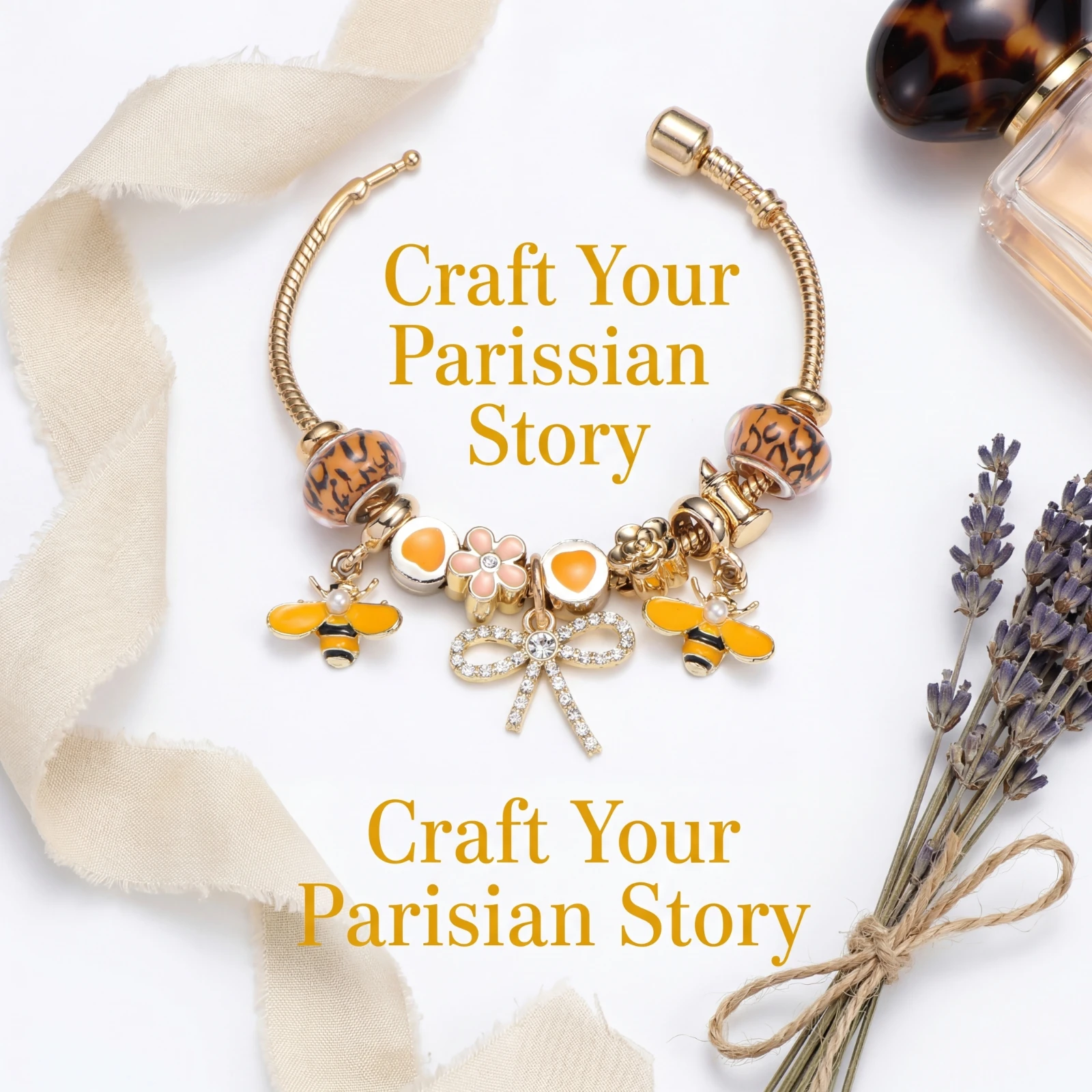 Golden Adjustable Bracelet with Synthetic Zircon Bee & Leopard Print Charms for Women Fashion Jewelry Gift
Golden Adjustable Bracelet with Synthetic Zircon Bee & Leopard Print Charms for Women Fashion Jewelry Gift