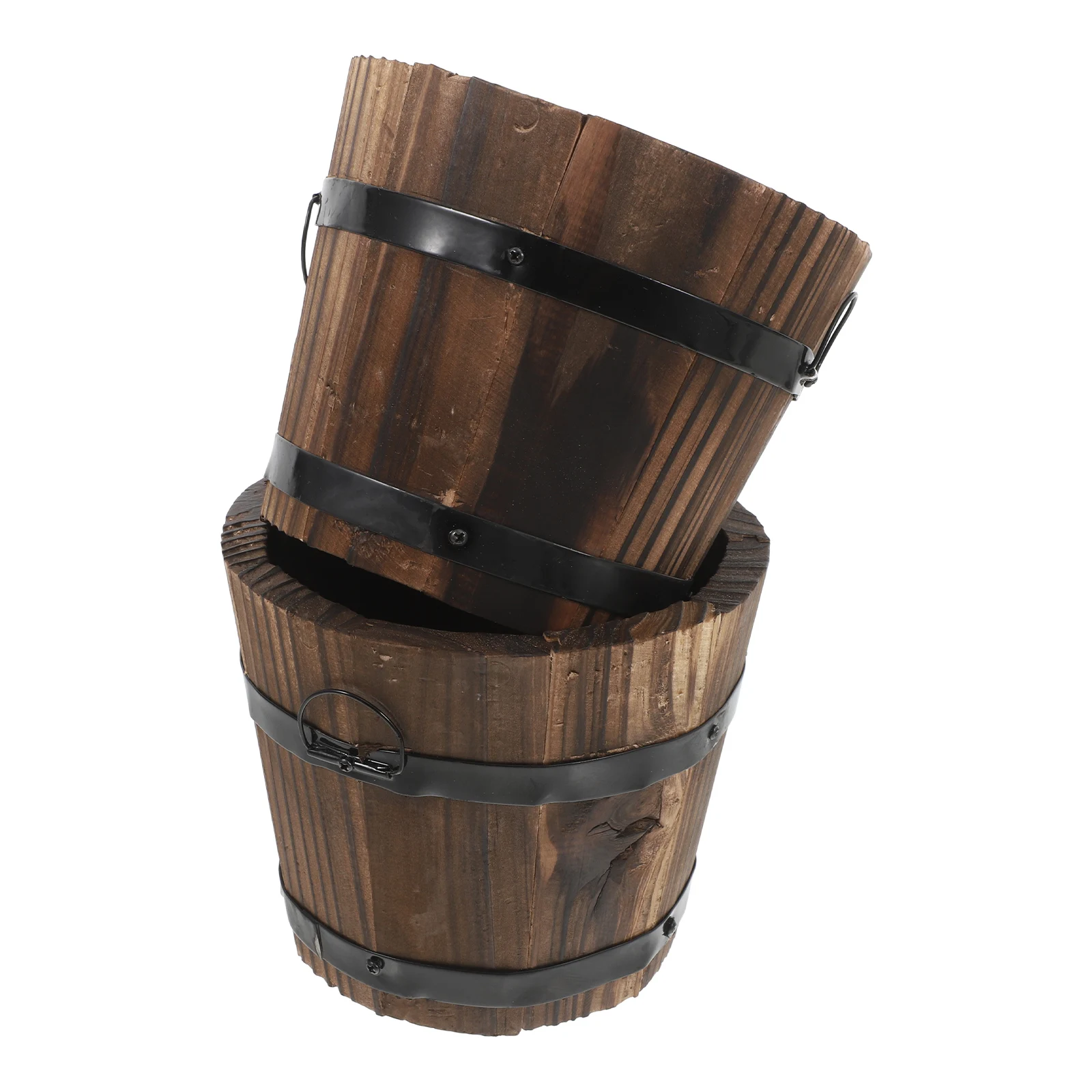 2pcs Wooden Round Barrel Flower Pot Eco Friendly Planter Vintage Style Succulent Garden Decor Outdoor Plants Indoor Vase
2pcs Wooden Round Barrel Flower Pot Eco Friendly Planter Vintage Style Succulent Garden Decor Outdoor Plants Indoor Vase
