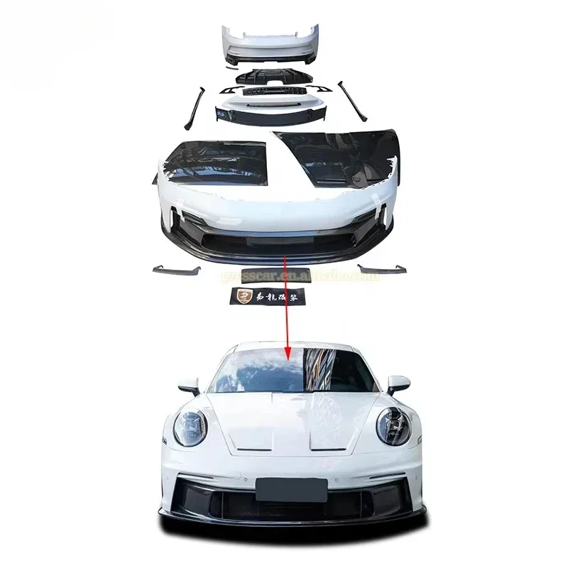 High Glossy Carbon Fiber Front Rear Bumper Side Skirts Gt3 Style Body Kit For Porsche 911-992
High Glossy Carbon Fiber Front Rear Bumper Side Skirts Gt3 Style Body Kit For Porsche 911-992
