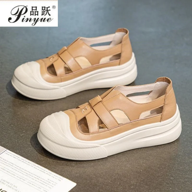 5cm Summer New Comfortable Soft Sole Hollow-out Breathable Genuine Leather Leisure Sandals Versatile Women's Shoes 35-40
5cm Summer New Comfortable Soft Sole Hollow-out Breathable Genuine Leather Leisure Sandals Versatile Women's Shoes 35-40