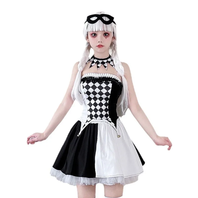 2025 Halloween Costumes Circus Clown Cosplay Performance Gothic Halloween Circus Costumes Black And White Matching Cute Set
2025 Halloween Costumes Circus Clown Cosplay Performance Gothic Halloween Circus Costumes Black And White Matching Cute Set