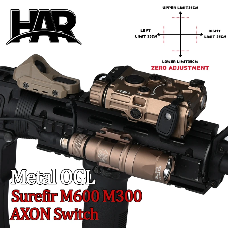 Eotec Metal OGL Surefir Tactical M600 M300 Flashlight Hunting Weapon Red Green IR Laser AXON Switch Fit 20mm Rail DBAL NGAL PEQ
Eotec Metal OGL Surefir Tactical M600 M300 Flashlight Hunting Weapon Red Green IR Laser AXON Switch Fit 20mm Rail DBAL NGAL PEQ