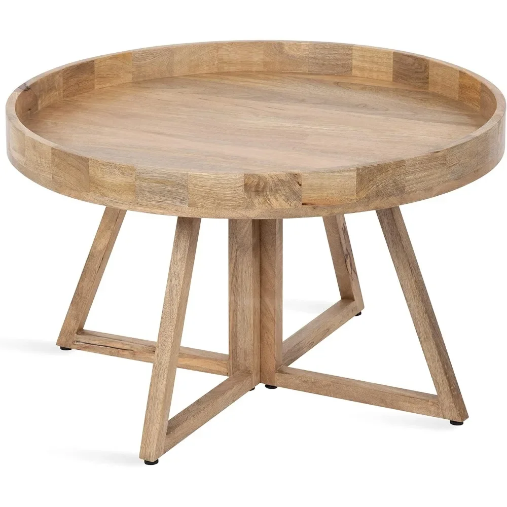 Decorative Mid-Century Modern Round Coffee Table - Natural Wood, 30" Diameter, 30 x 30 x 18 for Storage and Display
Decorative Mid-Century Modern Round Coffee Table - Natural Wood, 30" Diameter, 30 x 30 x 18 for Storage and Display