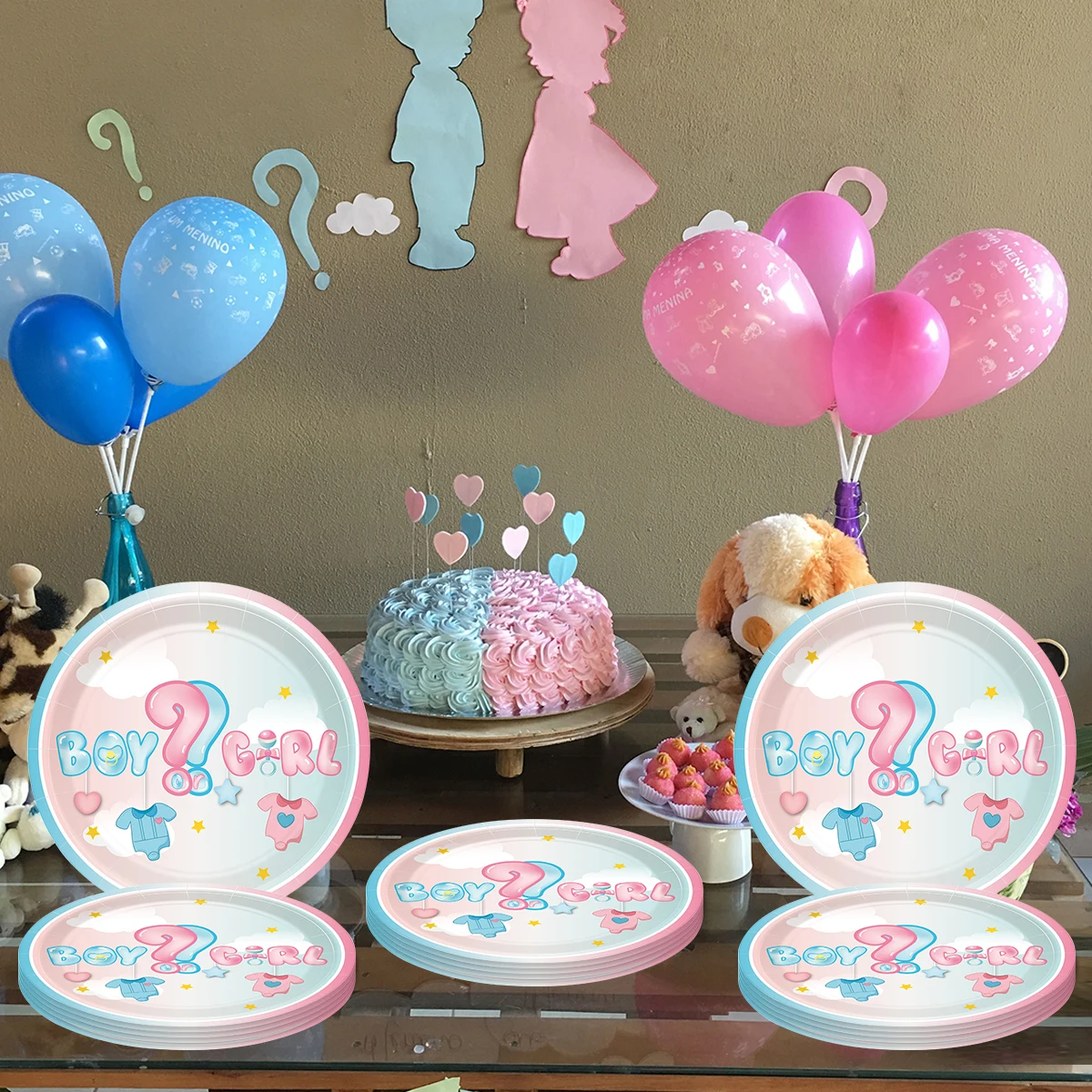 Gender Reveal Party Disposable Plates Banner First Communion Boy & Girl Gifts Candy Box Bag Gender Indication Party Decor
Gender Reveal Party Disposable Plates Banner First Communion Boy & Girl Gifts Candy Box Bag Gender Indication Party Decor