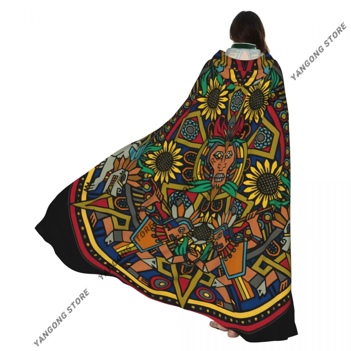 Cosplay Medieval Costumes Colorful Mayan Calendar Aztec Mandala Hooded Cloak Capes Long Robes Jackets Coat Carnival
Cosplay Medieval Costumes Colorful Mayan Calendar Aztec Mandala Hooded Cloak Capes Long Robes Jackets Coat Carnival