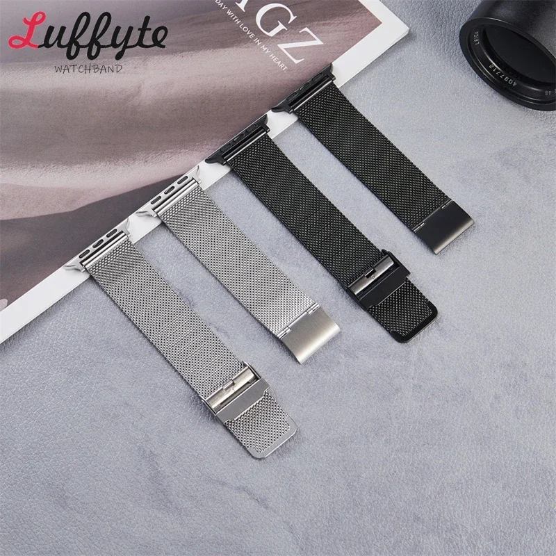 Mesh Stainless Steel Watch Band for Apple Watch 1-10 SE Ultra Men Women Unisex Strap Fits 49/46/45/44/42/41/40/38mm Bracelets
Mesh Stainless Steel Watch Band for Apple Watch 1-10 SE Ultra Men Women Unisex Strap Fits 49/46/45/44/42/41/40/38mm Bracelets