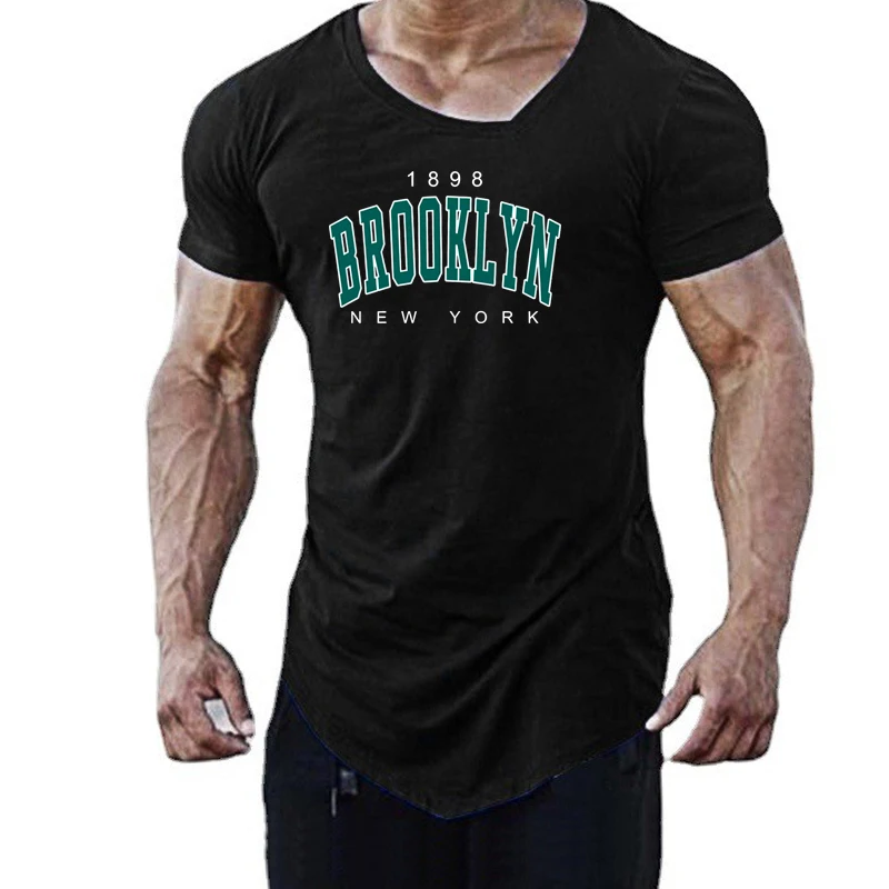 1898 Brooklyn New York Mens Cotton Oblique V-Neck Slim Fit T Shirt Summer Casual Short Sleeve T-shirt Gym Fitness Muscle Shirts
1898 Brooklyn New York Mens Cotton Oblique V-Neck Slim Fit T Shirt Summer Casual Short Sleeve T-shirt Gym Fitness Muscle Shirts