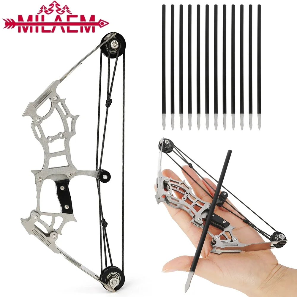 Archery Mini Compound Bow and Arrows Set Stainless Steel Range 10m Bow for Target Shooting Hunting Games Small Pulley Pocket Bow
Archery Mini Compound Bow and Arrows Set Stainless Steel Range 10m Bow for Target Shooting Hunting Games Small Pulley Pocket Bow