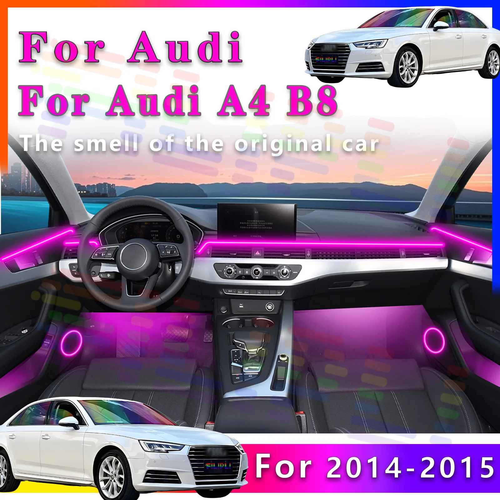 FILIPLI For Audi A4 B8 LED 64Color Interior Light Strip for an Animated Car Interior - Enhance Driving Mood
FILIPLI For Audi A4 B8 LED 64Color Interior Light Strip for an Animated Car Interior - Enhance Driving Mood